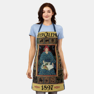 Delantal Arte Antiguo Moderno, Mujer Leyendo Libro de Astro