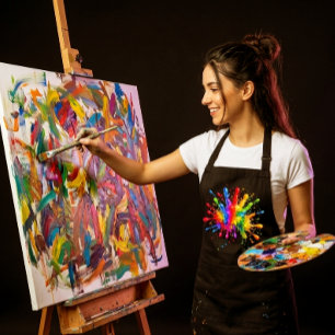 Delantal Arte Artista Pintor Colorido Pintura 
