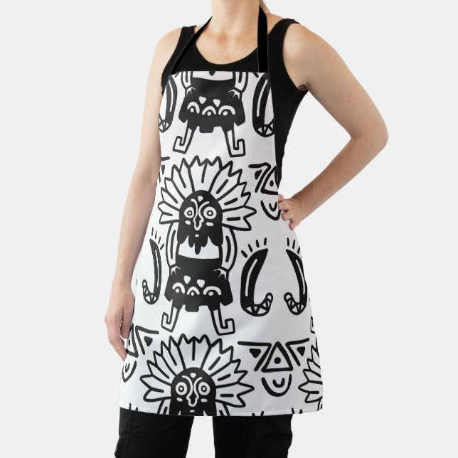 Delantal Arte azteca - Patrón Lizard (in situ)