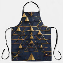 Arte azul oscuro y pirámide de oro