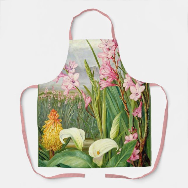 Delantal Arte botánico: Las bellezas del pantano (Anverso)