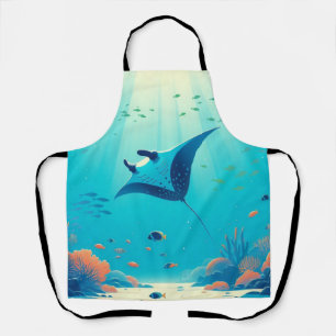 Delantal Arte costero clásico de manta raya
