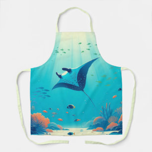 Delantal Arte costero clásico de mantarraya