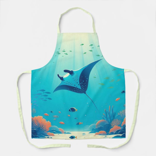 Delantal Arte costero clásico de mantarraya (Anverso)