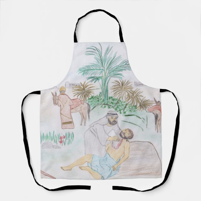 Delantal Arte cristiano El buen samaritano (Anverso)