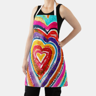 Delantal Arte de acuarela de Heart Boho