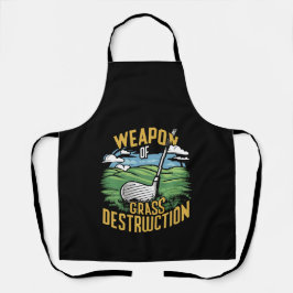 Delantal Arte de Arma de Golf de Destrucción de Césped