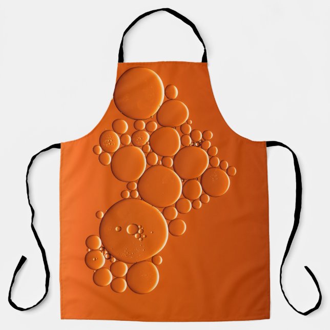 Delantal arte de burbujas naranjas (Anverso)