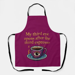 Delantal Arte de café místico moderno Mi colección del terc
