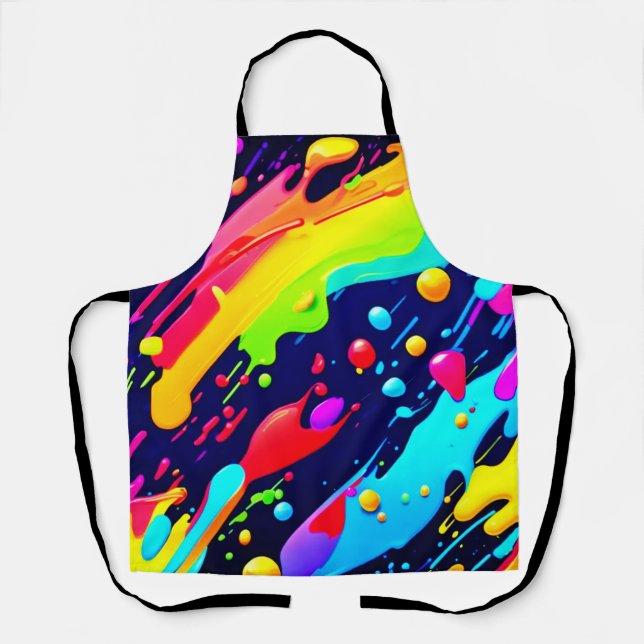 Delantal Arte de chispa arcoiris (Anverso)