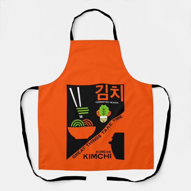 Delantal Arte de cocina kimchi coreana (Anverso)