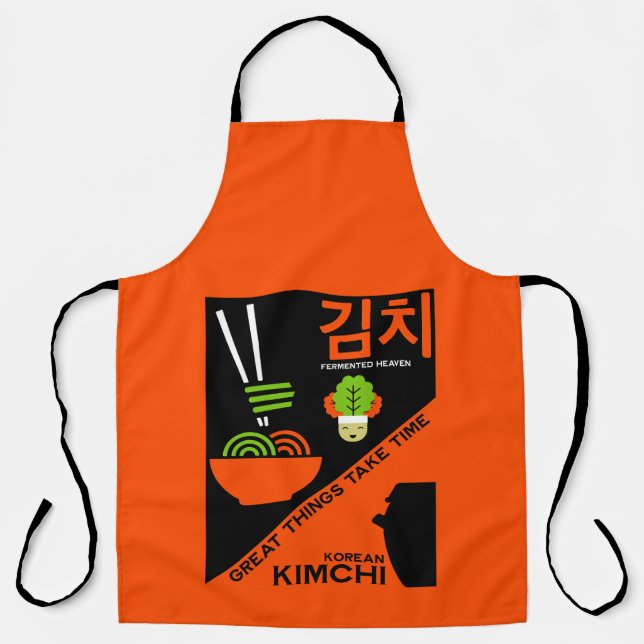 Delantal Arte de cocina kimchi coreana (Anverso)