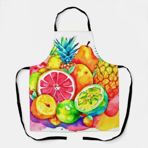 Delantal Arte de dibujos animados de frutas tropicales