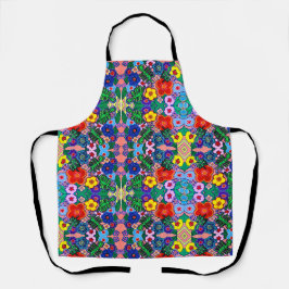 Delantal Arte de flores luminosas abstractas