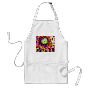 Delantal Arte de flores originales abstracto de Purple Dahl