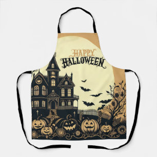 Delantal Arte de Halloween feliz