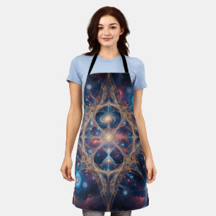 Delantal Arte de Mandala de Galaxia de Geometría Sagrada Có