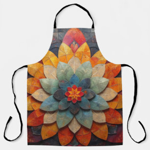 Delantal Arte de Mandala Flor Texturizada