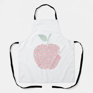 Delantal Arte de nube de palabras de Apple