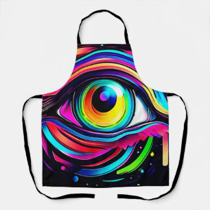 Delantal Arte de Ojo Psicodélico Vibrante