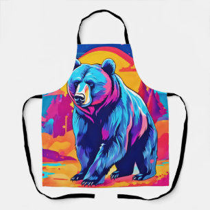 Delantal Arte de oso vibrante