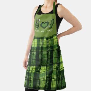 Delantal arte de palabras de amor por la paz divertida