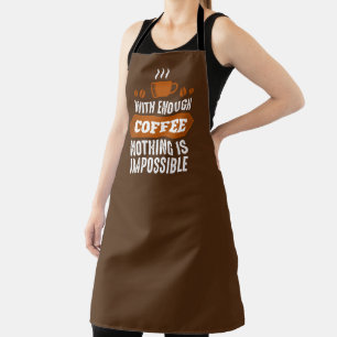 Delantal Arte de palabras de café inspiradoras