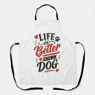 Delantal Arte de pared para amantes de perros - La vida es