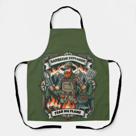 Delantal Arte de parrilla de campamento explorador de BBQ r