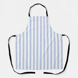Delantal Arte de Patrón de Raya Vertical Blanco Azul Suave