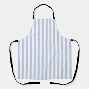 Delantal Arte de Patrón de Raya Vertical Blanco Azul Suave