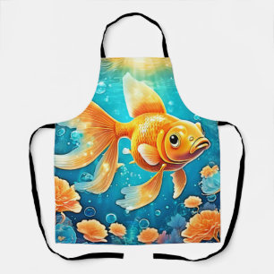 Delantal Arte de peces de colores subacuáticos