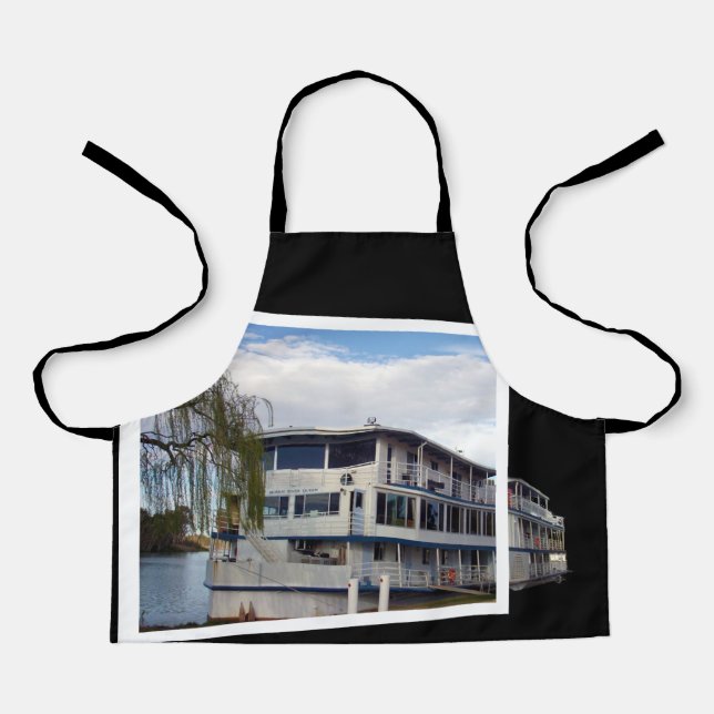 Delantal Arte De Popout En Barco Río, Apron De Impresión Co (Anverso)