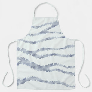 Delantal Arte de rayado de zebra gris oscuro