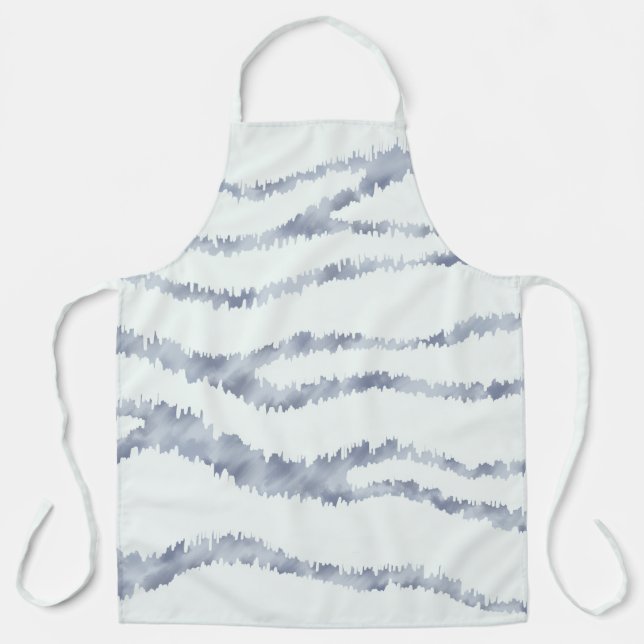 Delantal Arte de rayado de zebra gris oscuro (Anverso)