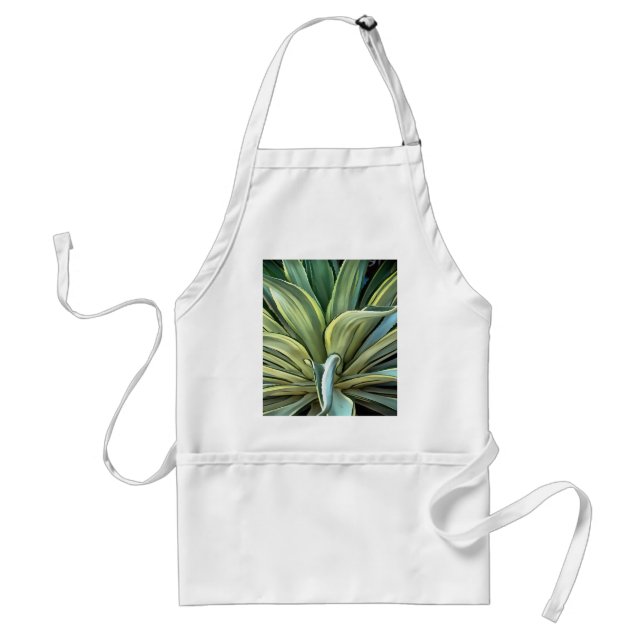 Delantal Arte de realismo agave tropical (Frente)