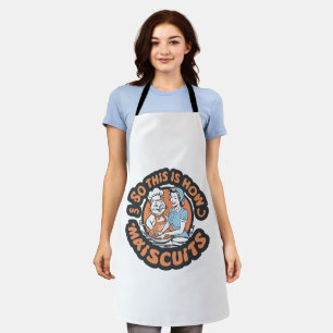 Delantal Arte de repostería Retro Cat Chef Maiscuits