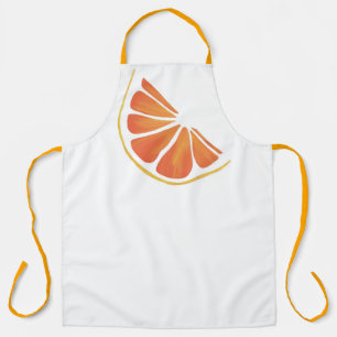 Delantal Arte de rodaja de toronja naranja cítrica
