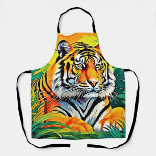 Delantal Arte del Tigre Tropical