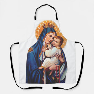 Delantal Arte Devocional de Nuestra Señora del Monte Carmel