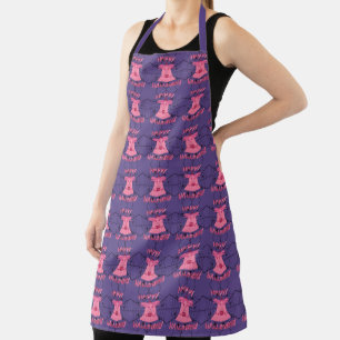 Delantal Arte Digital Coquette Pink Ghost Feliz Halloween