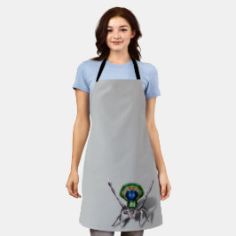 Delantal Arte digital de la araña de pavo real