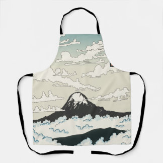 Delantal Arte en bloque de Fuji Japón.