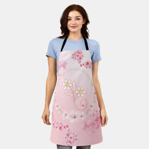 Delantal Arte floral rosa, bendición de primavera florecien