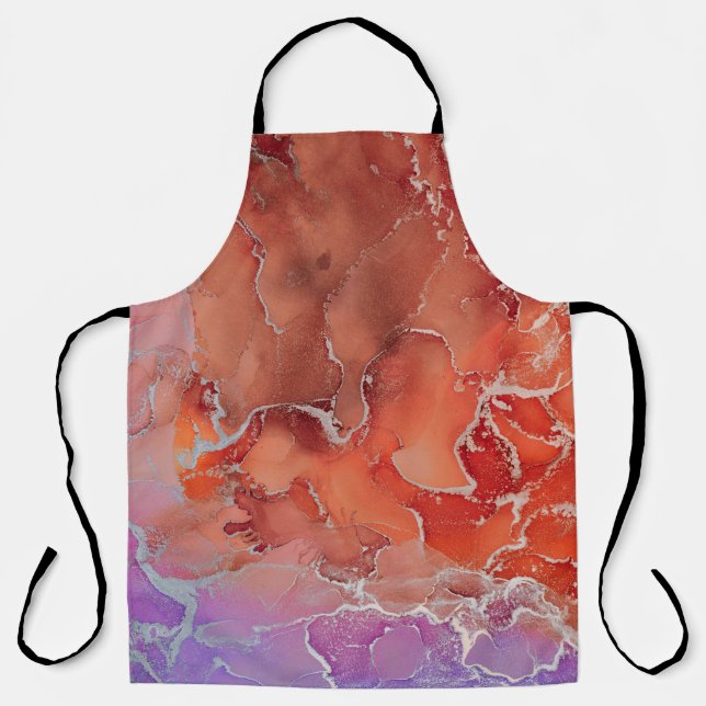 Delantal Arte fluido. Fondo colorido "bstract" moderno (Anverso)