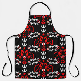 Delantal Arte folclórico escandinavo de Cockerel