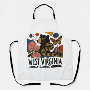 Delantal Arte Folclórico Salvaje y Maravilloso de Virginia