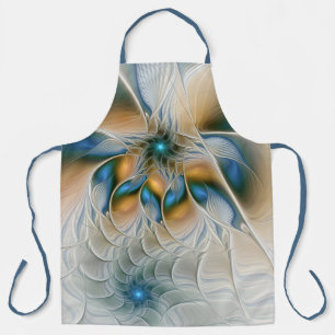 Delantal Arte fractal de fantasía abstracta y elevada con a