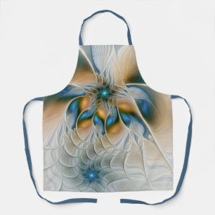Delantal Arte fractal de fantasía abstracta y elevada con a