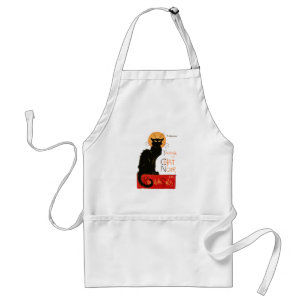 Delantal Arte Gato Negro Art Nouveau de Steinlen Francés